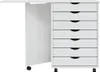 vidaXL Rollschrank mit Schreibtisch MOSS Weiß Massivholz Produktbild-Vorschau 5
