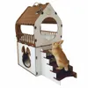 Jungengel Kaninchenhaus XL 2 Etagen Treppe Indoor Creme Produktbild-Vorschau 1