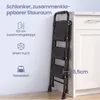 SONGMICS Trittleiter 3 Stufen Klappbar Rutschfest Produktbild-Vorschau 5