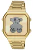 A close-up studio shot of a gold-colored digital watch with a bear-shaped display. Náhľad obrázku produktu