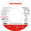 A circular label for Kathrein coaxial cable, showing product details, certifications, and brand information. Produktbild-Vorschau