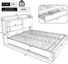 MODFU Polsterbett 180x200 mit LED Bleuchtung,Hydraulisches Produktbild-Vorschau 7