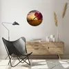 Wanduhr - Rund - Glasuhr - Baum Wiese Blume - 40x40cm - Produktbild-Vorschau 6