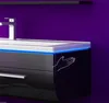 70 cm Badmöbel Set Schwarz   Hochglanz Badezimmermöbel Produktbild-Vorschau 3