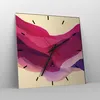 Wanduhr - Quadrat - Glasuhr - Abstraktion Berge Rosa - Produktbild-Vorschau 4