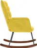 A side view of a yellow rocking chair against a white background. Náhľad obrázku produktu