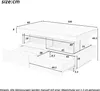 okwish Table basse moderne laquée blanc brillant avec LED Voir les images du produit 7