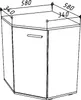 Komoda FAUSKE – prostorná – hranatá – bílá – šířka 58 cm, Náhled obrázku produktu 3