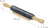 Relaxdays Nudelholz Marmor, Griffe aus Holz, Teigroller zum Produktbild-Vorschau 4