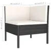 vidaXL 9-tlg. Garten-Lounge-Set mit Auflagen Poly Rattan Produktbild-Vorschau 7