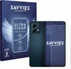 A product shot of a phone screen protector packaging and a smartphone. Produktbild-Vorschau