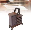 1:16 Puppenhaus-Miniatur-Schminktisch aus Holz, dekorativer Produktbild-Vorschau 2