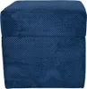 A blue ottoman is shown from the front. Podgląd zdjęcia produktu