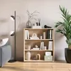 KOMTO Bücherregal 80 cm breit, Sonoma, Bücherregal mit 3 Produktbild-Vorschau 2