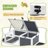 Želví dům se 2 pokoji, dřevěný, snadno čistitelný, šedý Náhled obrázku produktu 6