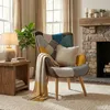 Moderner Sessel Patchwork Design Stuhl mit Armlehnen Patchy Produktbild-Vorschau 2