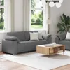 vidaXL Sofa 2 stk. Dunkelgrau Stoff Produktbild-Vorschau 3