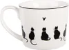 Clayre & Eef Tasse 275 ml Weiß Porzellan Katzen Produktbild-Vorschau 3