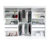 A white wardrobe with shelves and hanging clothes. Produktbild-Vorschau