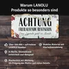 LANOLU Achtung freilaufende Rentnerin Retro Blechschild mit Produktbild-Vorschau 4