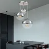 LED Hängeleuchte, 3-Flammig, Glas Kugeln, Chrom, D 51 cm Produktbild-Vorschau 15