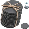 Glasuntersetzer 12er Set Schiefer Ø10cm rund mit Produktbild-Vorschau 1