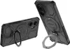 Two black phone cases with ring holders are displayed against a white background. Produktbild-Vorschau