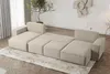 Wohnlandschaft U-Form ESTELLE mit Schlaffunktion Stoff Produktbild-Vorschau 3
