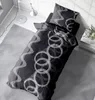 Bettwäsche 135x200 cm und 80x80 cm Kreise grau schwarz Produktbild-Vorschau 4