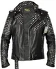 Lederjacke mit Nieten Verzierung, Rocker Lederjacke, Produktbild-Vorschau 1