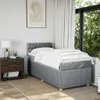 vidaXL Boxspringbett mit Matratze Hellgrau 90x200 cm Stoff Produktbild-Vorschau 3