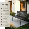 Banc de jardin PINO 3 places 126 x 62 x 81,5cm - noir Voir les images du produit 2