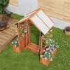 Spalier mit Blumenkasten und Schaukel, Holz-Pflanzengitter, Produktbild-Vorschau 5