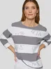 Rabe T-Shirt Grau 46 mit klassischem Ringeldesign, Produktbild-Vorschau 5