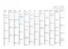 2026 Adina Zehnjahres-Kalender A4 blau Querformat mit Produktbild-Vorschau 3