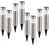 8er Set LED Solarleuchten, Edelstahl, IP44, H 28cm Produktbild-Vorschau 1