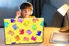 MuchoWow® Laptop Aufkleber Sticker Cover Elefant - Gelb - Produktbild-Vorschau 3