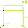 A diagram showing the dimensions of an agility hurdle set for dogs. Voir les images du produit