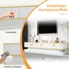 Tavolo TV 200×40×40 cm, bianco lucido con spazio di Anteprima dell’immagine prodotto 7