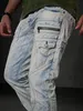 CD272 Herren bequeme Jeans mit bestickten Nähten in Produktbild-Vorschau 6