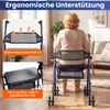 COSTWAY Rollator faltbar & leicht mit Sitz, 2in1 Rollstuhl Produktbild-Vorschau 6