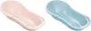 Two baby bathtubs, one pink and one blue, are shown side-by-side against a white background. Anteprima dell’immagine prodotto
