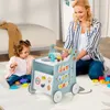 Drewniany chodzik COSTWAY 6w1 na kółkach, chodzik z kuchnią Podgląd zdjęcia produktu 2