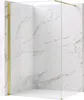 A shower enclosure with marble-patterned walls and a white base. Produktbild-Vorschau