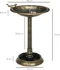 Sweiko Vogeltränke, Vogelbad mit Statue, Blumenmuster, 2 Produktbild-Vorschau 5