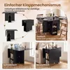 Collage showing a foldable table in different configurations and uses. Náhľad obrázku produktu