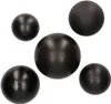 Five black spheres of varying sizes are arranged on a white background. Anteprima dell’immagine prodotto