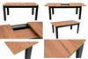 INSPIRO Essgruppe Eiche Kraft/Schwarz + 6 Stühle Samt Grau – Esszimmer zum Zusammenkommen Produktbild-Vorschau