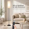 160cm LED Stehleuchte mit Leinenschirm Dimmbar Stehlampe Produktbild-Vorschau 2