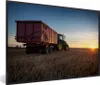 MuchoWow® Gerahmtes Poster Traktor - Grün - Sonnenuntergang Produktbild-Vorschau 1